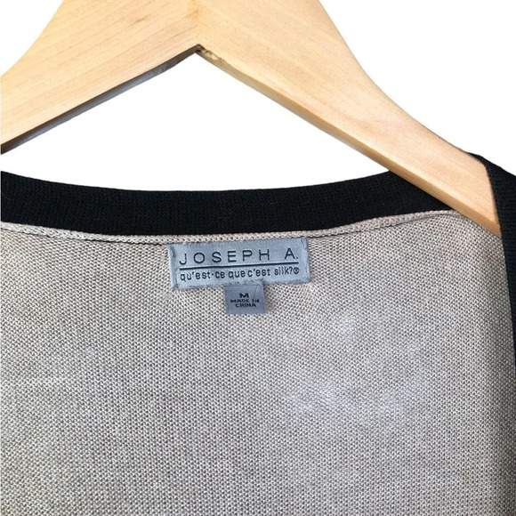 Oversized tan and black cardigan - Picture 2 of 4